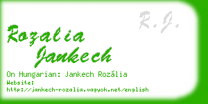 rozalia jankech business card